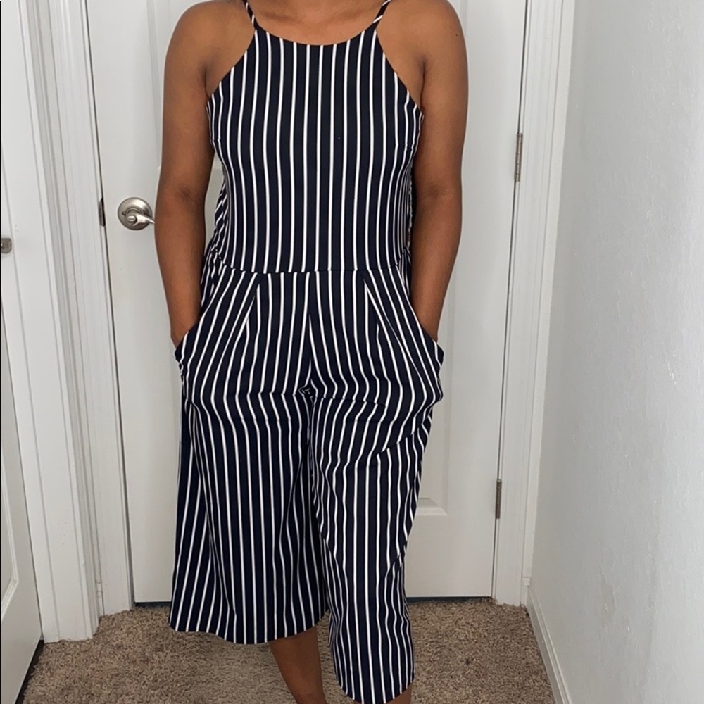 STRIPED JUMPSUIT